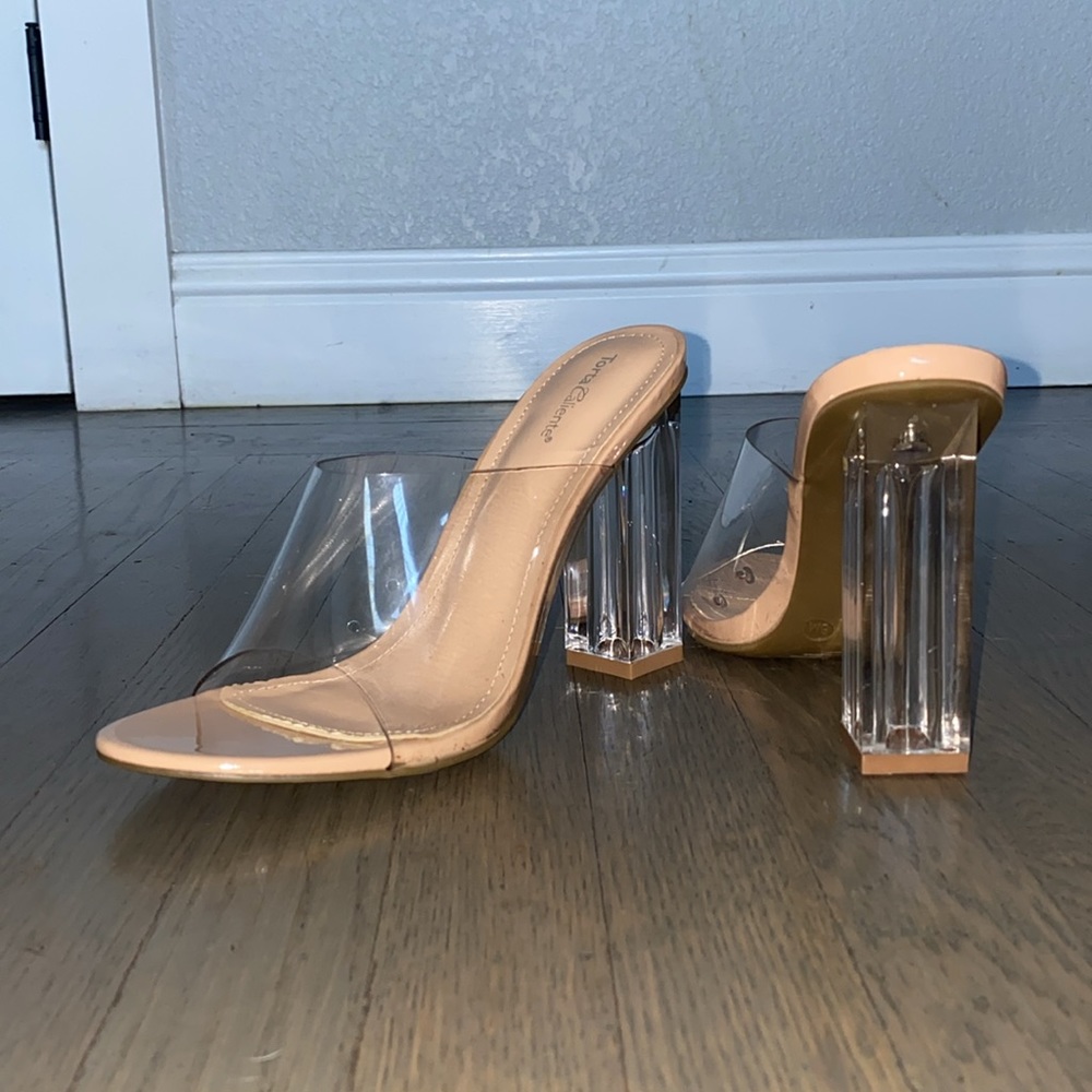 Clear (Perspex) Block High Heels